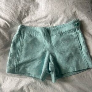 Lilly Pulitzer Light Blue Tweed high waisted shorts